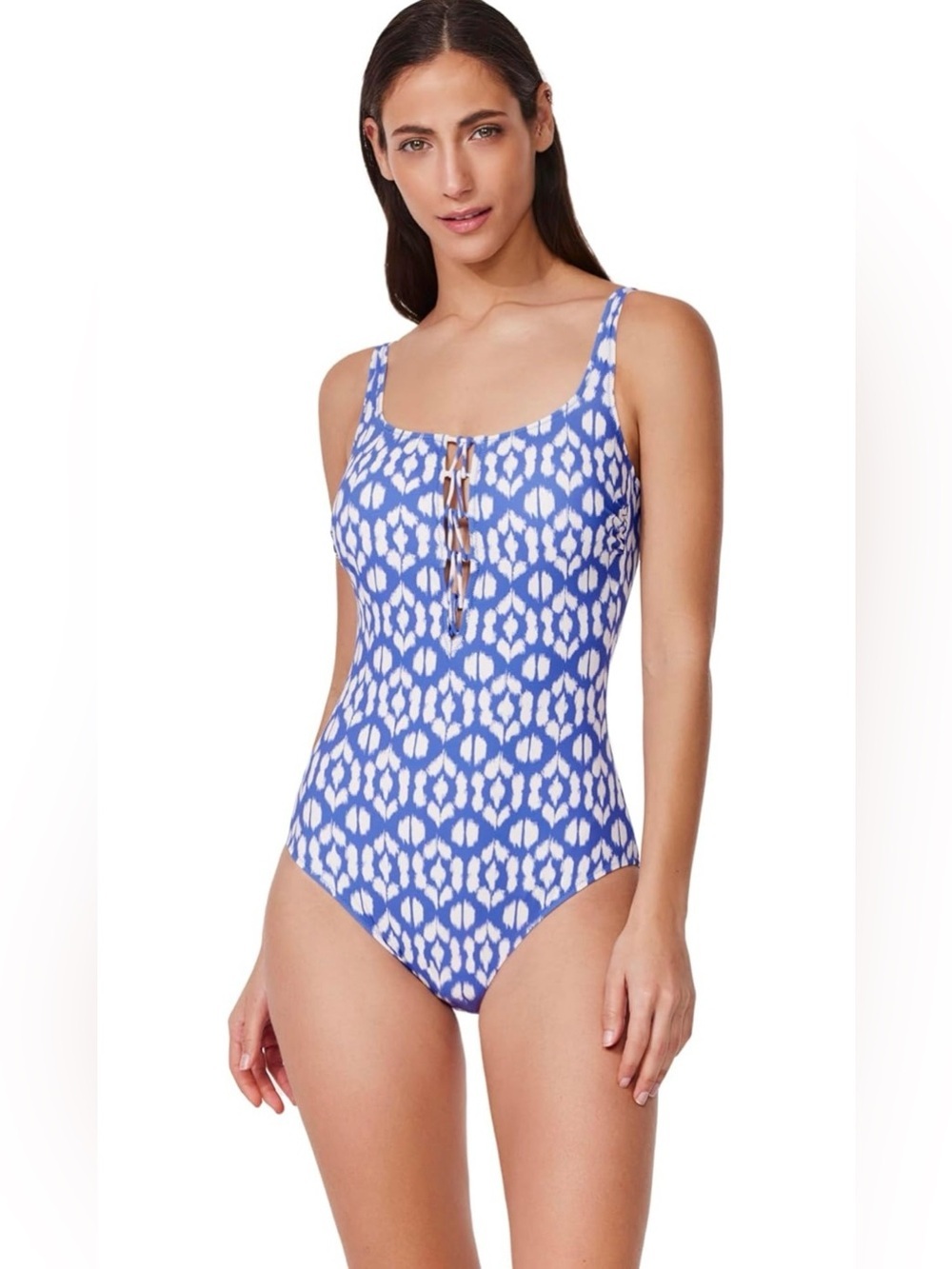 Profile by Gottex Mantra Braided Square Neck One Piece Adjustable Straps